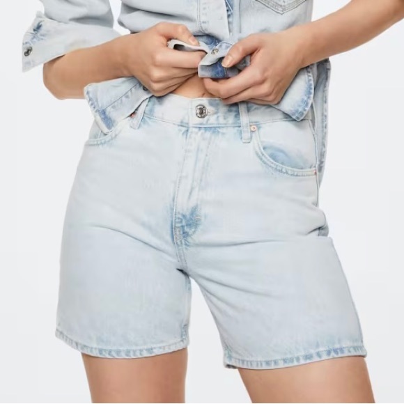 NWT. Straight denim shorts. Size 12. - Picture 2 of 6